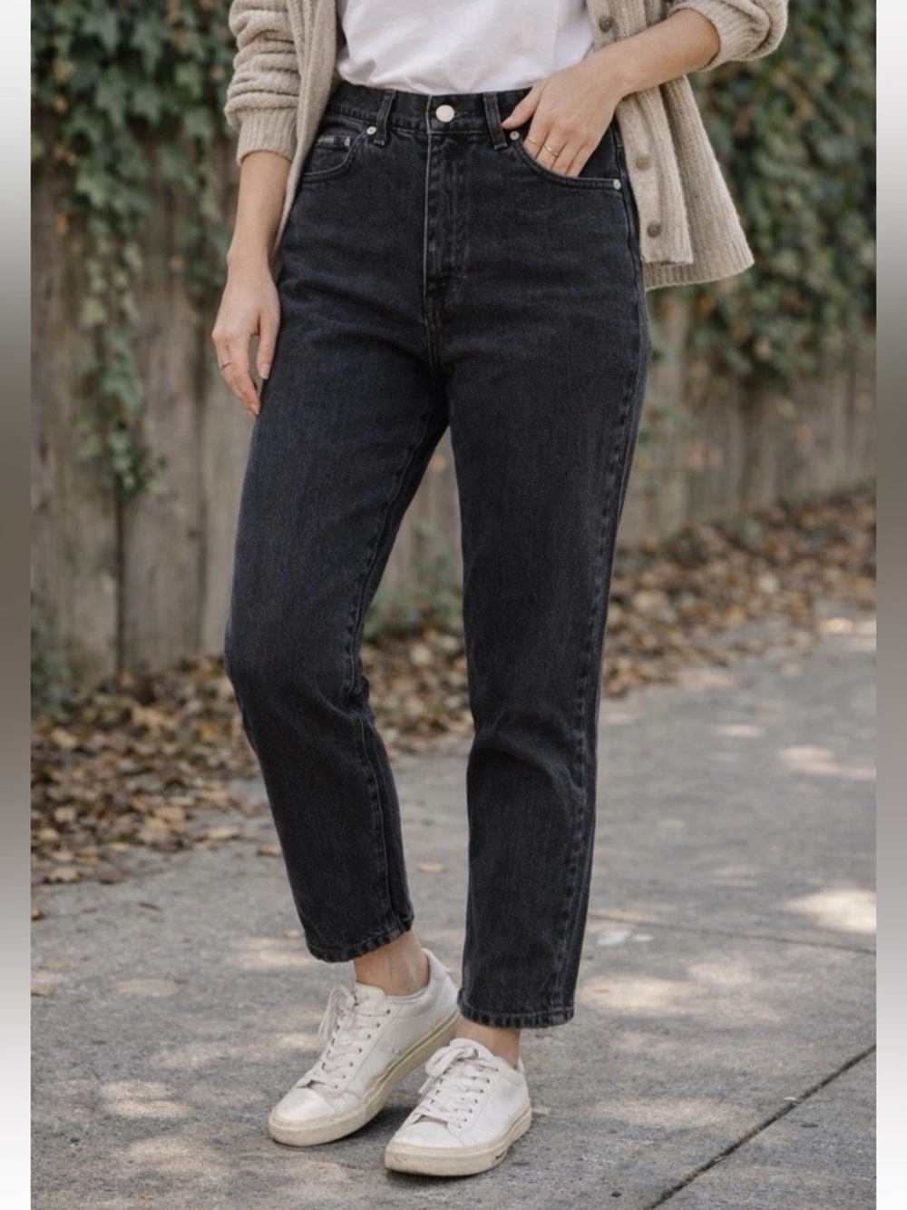 Vintage Lee Riders Made In USA Black Faded Straight Leg Mid Rise Size 16 Petite